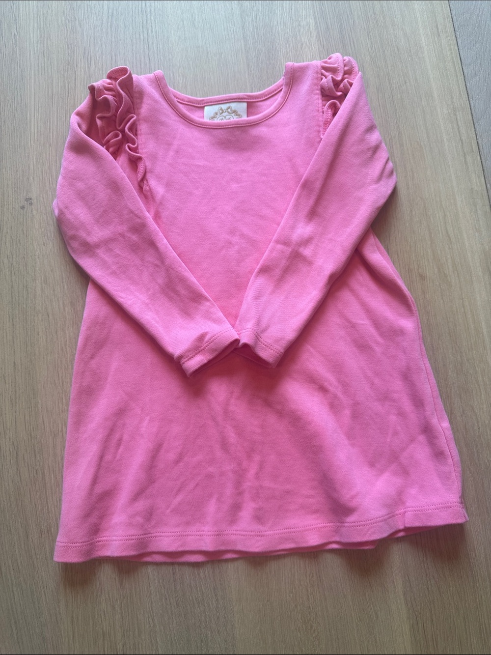 TBBC Long Sleeve Ruehling Ruffle Dress - Romany Rose
2T